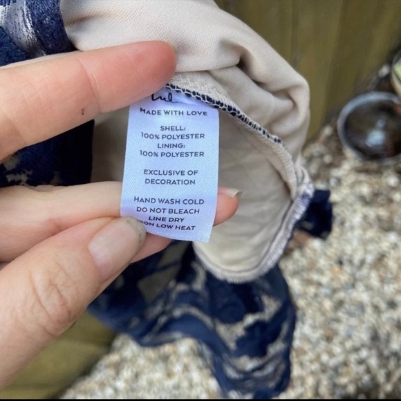 Navy Blue Floral Mesh Lace Bustier Trumpet Midi Dress ๐ฟ - Picture 10 of 11